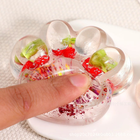 Jucarie Antistres Squishy, Vivimall, cu Revenire Lenta, Labuta de Pisica Pufoasa, 7.5 cm, Ambalaj Transparent, Model 270523 Multicolor - vivimall.ro