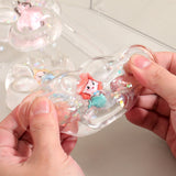 Jucarie Antistres Squishy, Flippy, Labuta de Pisica Pufoasa, cu Revenire Lenta, 7 x 6.5 cm, Model Printesa, Multicolor - vivimall.ro