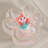 Jucarie Antistres Squishy, Flippy, Labuta de Pisica Pufoasa, cu Revenire Lenta, 7 x 6.5 cm, Model Printesa, Multicolor - vivimall.ro