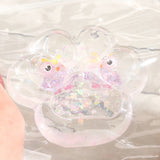 Jucarie Antistres Squishy, Flippy, Labuta de Pisica Pufoasa, cu Revenire Lenta, 7 x 6.5 cm, Model Ciuperca, Multicolor - vivimall.ro