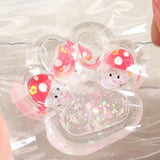 Jucarie Antistres Squishy, Flippy, Labuta de Pisica Pufoasa, cu Revenire Lenta, 7 x 6.5 cm, Model Ciuperca, Multicolor - vivimall.ro