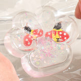 Jucarie Antistres Squishy, Flippy, Labuta de Pisica Pufoasa, cu Revenire Lenta, 7 x 6.5 cm, Model Ciuperca, Multicolor - vivimall.ro