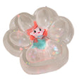 Jucărie antistres squishy lăbuță de pisică pufoasă, model Prințesă multicolor, vedere frontală, 7x6,5 cm