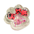 Jucărie squishy lăbuță de pisică, material TPR transparent, vedere frontală, model Cat Paw 6.5x7 cm