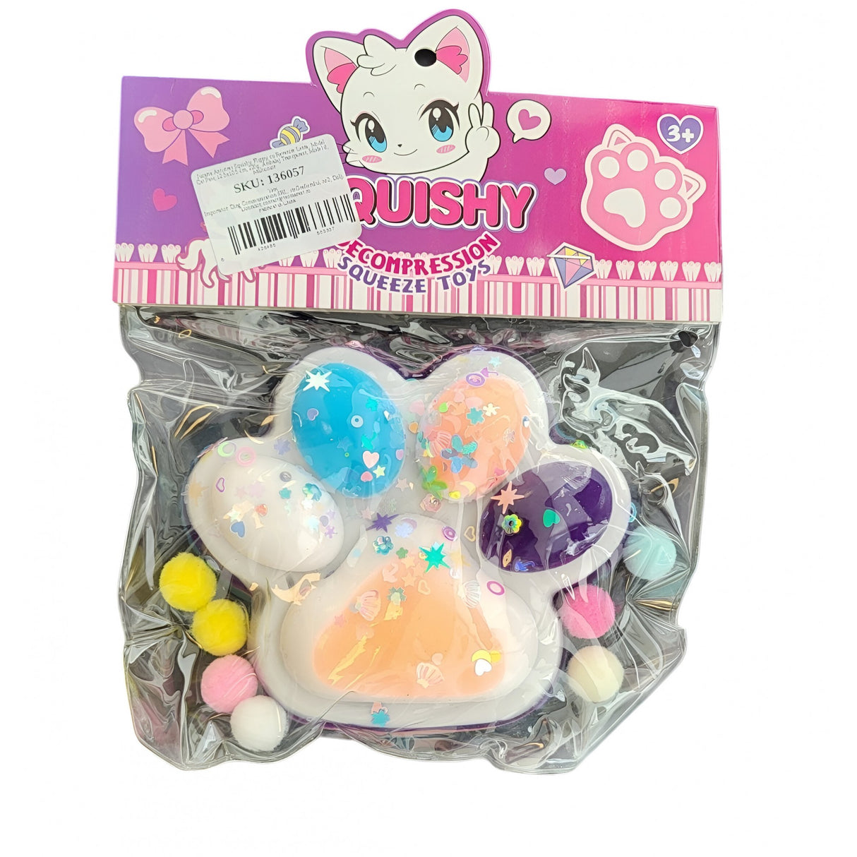 Plüss Antistressz Játék, Lassú Visszapattanás, Squeeze Pinch Család, 220G, Csomagolás, 8-as Modell, Többszínű