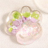 Jucarie Antistres Squishy, Vivimall, cu Revenire Lenta, Squeeze Pinch Family, Model Cat Paw, 6.5 x 7 cm, din Tpr, 4-6 Ani, Model 5 Fructe, Transparent - vivimall.ro