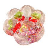 Jucarie Antistres Squishy, Vivimall, cu Revenire Lenta, Squeeze Pinch Family, Model Cat Paw, 6.5 x 7 cm, din Tpr, 4-6 Ani, Model 5 Fructe, Transparent - vivimall.ro