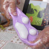 Jucarie Antistres Squishy, Vivimall, cu Revenire Lenta, Model Labuta de Pisica, 220g, 12.5 x 10.5 cm Squeeze Pinch Family, Ambalaj Transparent, Model 1 - vivimall.ro