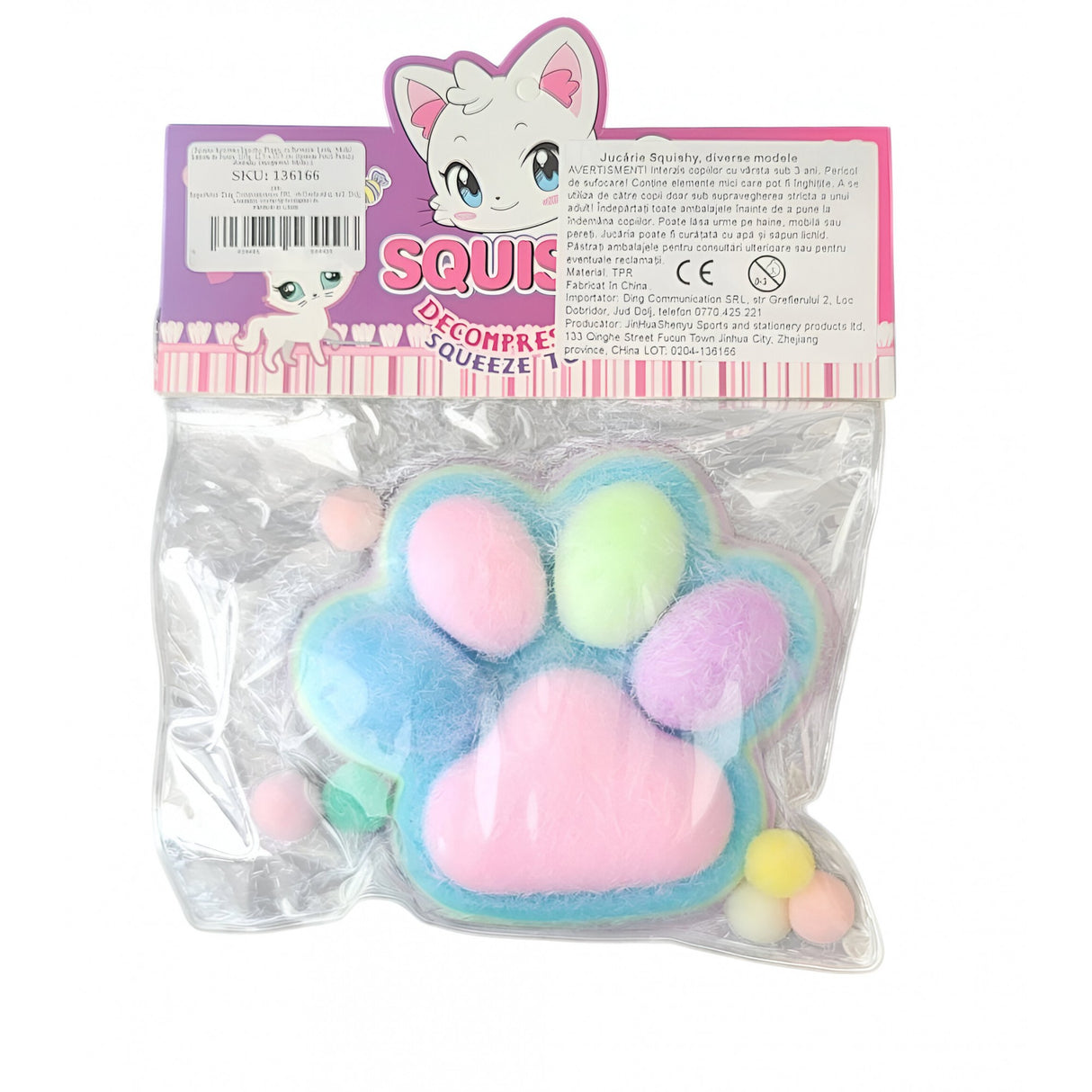 Plüss Antistressz Játék, Lassú Visszapattanás, 220G, Squeeze Pinch Család, Csomagolás, 1. Modell
