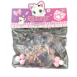 Jucarie Antistres Squishy, Vivimall, cu Revenire Lenta, Model Labuta de Pisica Pufoasa, 12.5x10.5 cm, 220g, Squeeze Pinch Family,-Roz transparent - vivimall.ro