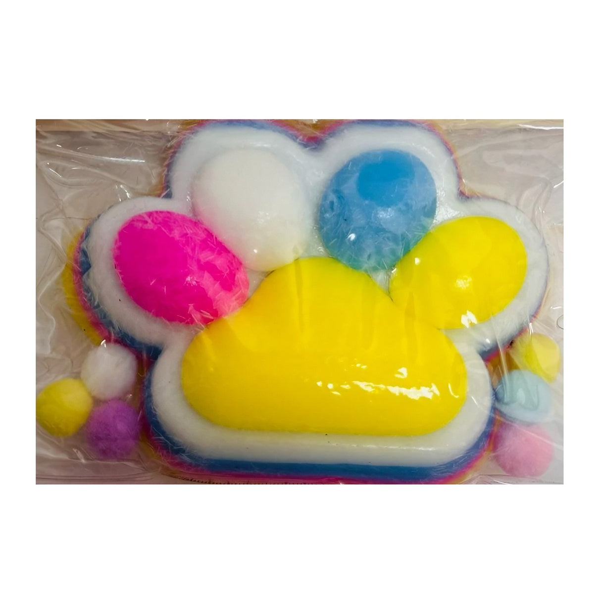 Plüss Antistressz Játék, Lassú Visszapattanás, 220G, Squeeze Pinch Család, Csomagolás, Sárga-Többszínű