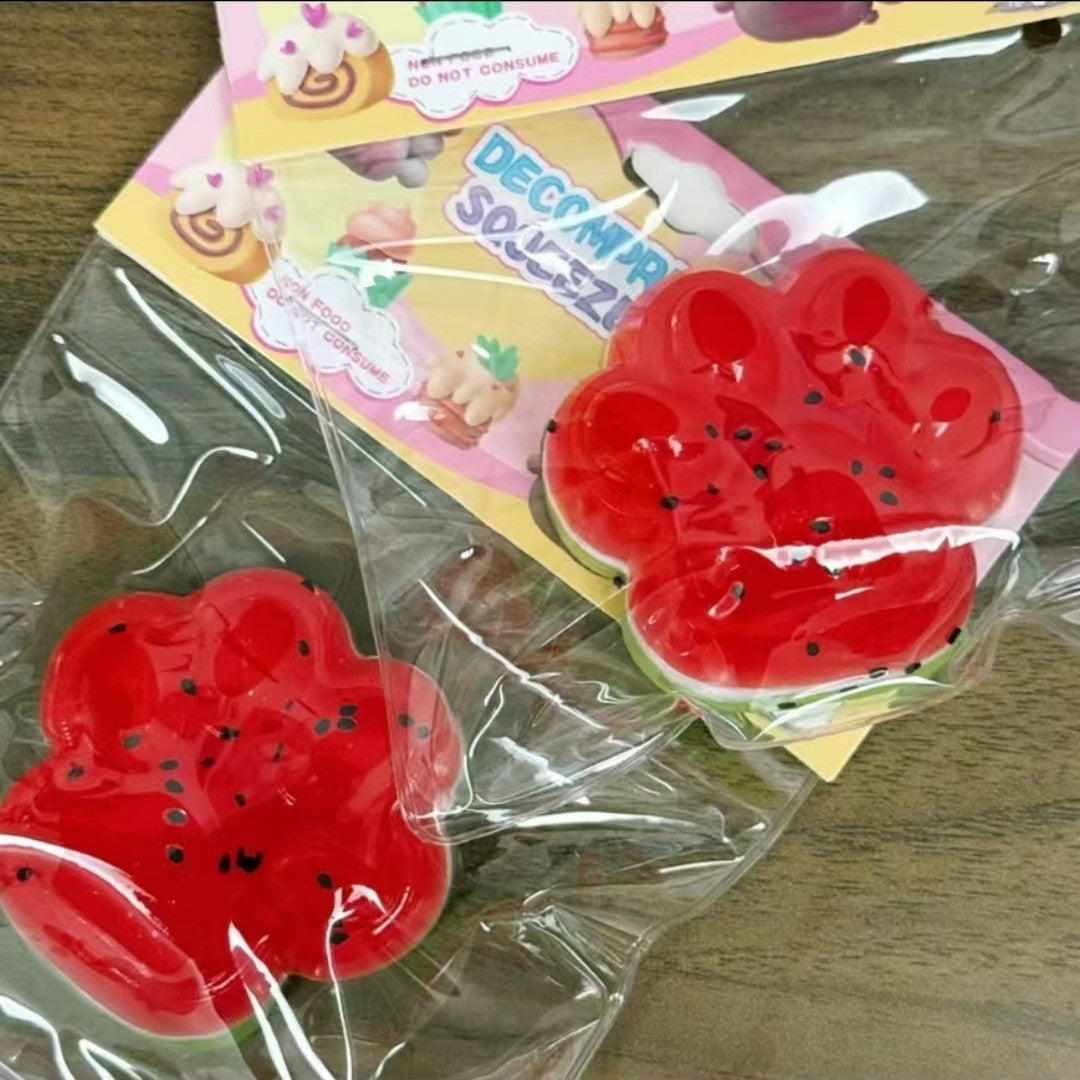 Jucarie Antistres Squishy, Vivimall, cu Revenire Lenta, Squeeze Pinch Family, Model Labuta de Pisica, Rosie - vivimall.ro