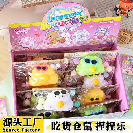 Jucarie Antistres Squishy, Flippy, cu Revenire Lenta, Squeeze Pinch Family, Model Pisicuta - vivimall.ro