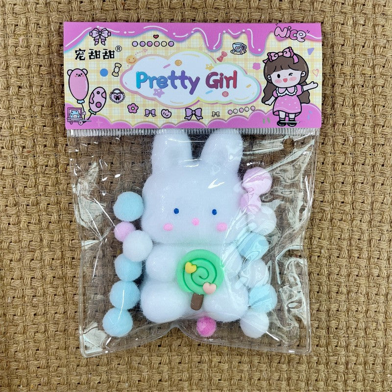 Jucarie Antistres Squishy, Cu Revenire Lenta, Squeeze Pretty Girl, Ambalaj , Alb - vivimall.ro