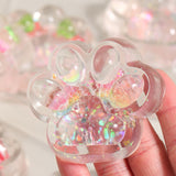 Jucarie Antistres Squishy, Flippy, Labuta de Pisica Pufoasa, cu Revenire Lenta, 7 x 6.5 cm, Model 270532, Multicolor - vivimall.ro