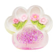 Jucărie antistres squishy lăbuță de pisică pufoasă, model flori, material TPR, vedere frontală