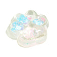 Jucărie antistres squishy lăbuță de pisică pufoasă cu model inimă, multicolor, vedere frontală