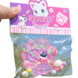 Jucărie antistres squishy lăbuță de pisică multicolor, vedere frontală, dimensiune 7,5 cm, material TPR moale