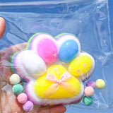 Jucarie Antistres Squishy, Vivimall, Revenire Lenta, Model Labuta de Pisica, Squishy, BIG 12.5 x 10.5 cm, 220 g, Model 19, Multicolor Roz - vivimall.ro