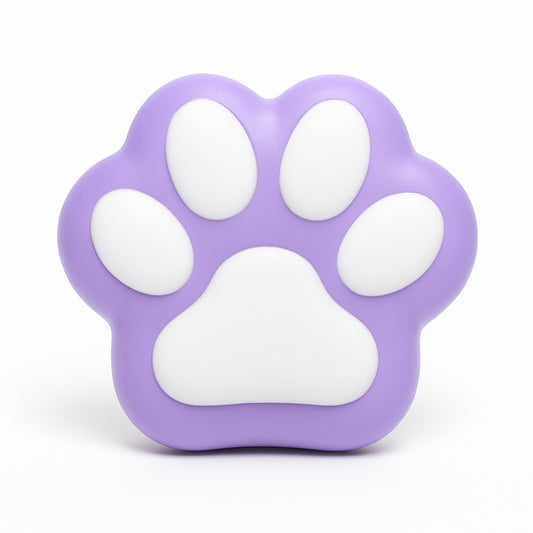 Jucarie Antistres Squishy, Vivimall, Revenire Lenta, Model Labuta de Pisica, Squishy, BIG 12.5 x 10.5 cm, 220 g, Model 12, Mov Alb - vivimall.ro