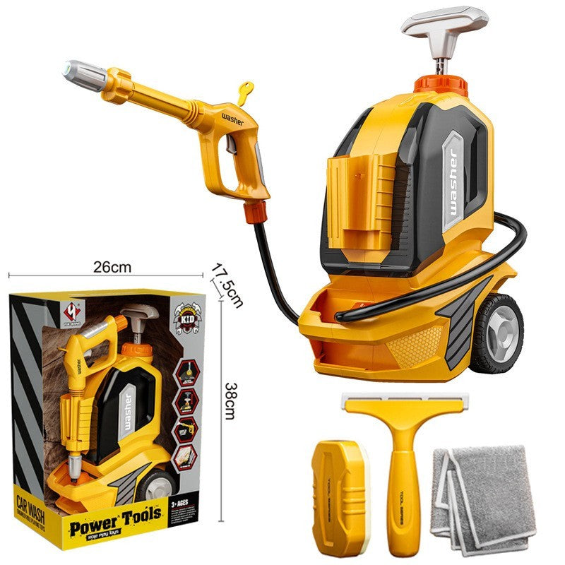 Jucarie Aparat de Spalat cu Presiune, Vivimall, Spalator Auto, Interactiv, Material Plastic, Accesorii Incluse, 38x26x17.5 cm, Portocaliu - vivimall.ro