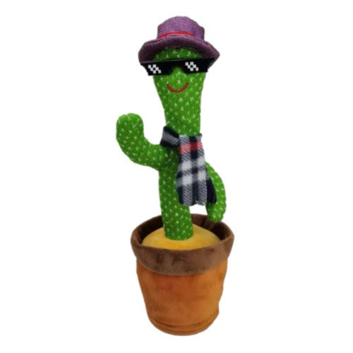 Jucarie Cactus Dansator cu accesorii Vivimall, Canta, Danseaza, Imita, Distractiv, Verde, 37cm - vivimall.ro