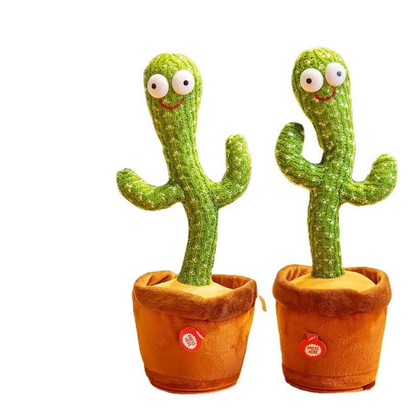 Jucarie Cactus Dansator Canta, Danseaza, Imita, Distractiv, Verde, 37Cm - vivimall.ro