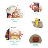 Jucarie de baie Vivimall, Ursulet in cada cu spuma, 29 cm, Jucarie interactiva, Multicolor - vivimall.ro