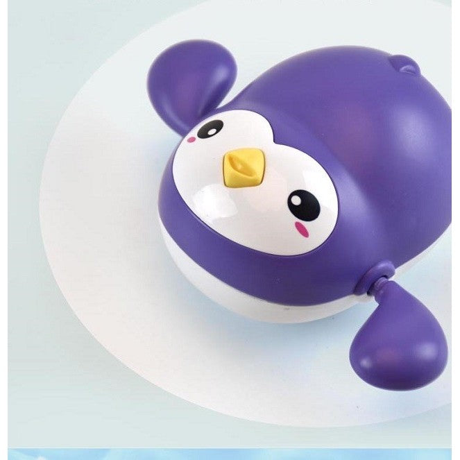 Jucarie de baie interactiva pentru copii, Vivimall, pinguinul mov - vivimall.ro