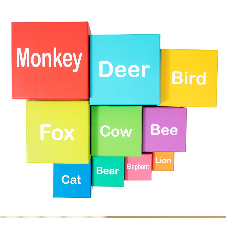 Jucarie de Construit, Vivimall, Blocuri Stivuibile, +3 Ani, 10 Cutii, Invatare numere 1-10, 13.4 x 13.4 x 13.4 cm, Multicolor - vivimall.ro