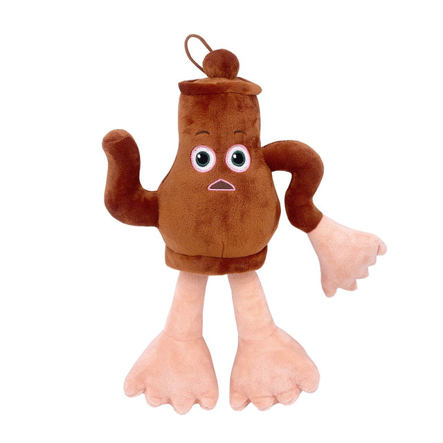 Jucarie Moale de Plus Italian Brainrot, Flippy, cu Agatatoare, Model Ceainicul Teapotini Caldonetto, Jucarie Moale pentru Copii, 32 x 27 cm, Maro inchis - vivimall.ro