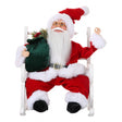 Jucarie decorativa, Vivimall, Mos Craciun, 30 cm x 18 cm, grosime 18 cm, lana, tesatura de plus, poliester, interior/exterior - vivimall.ro