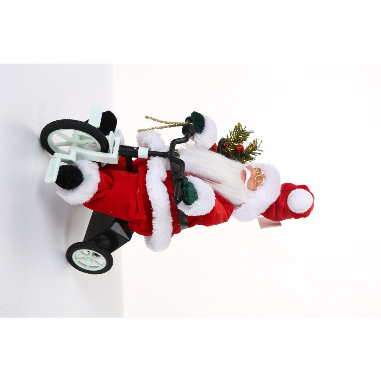 Jucarie decorativa, Vivimall, Mos Craciun, 36 cm x 16 cm, grosime 23 cm, lana, tesatura de plus, poliester, interior/exterior - vivimall.ro