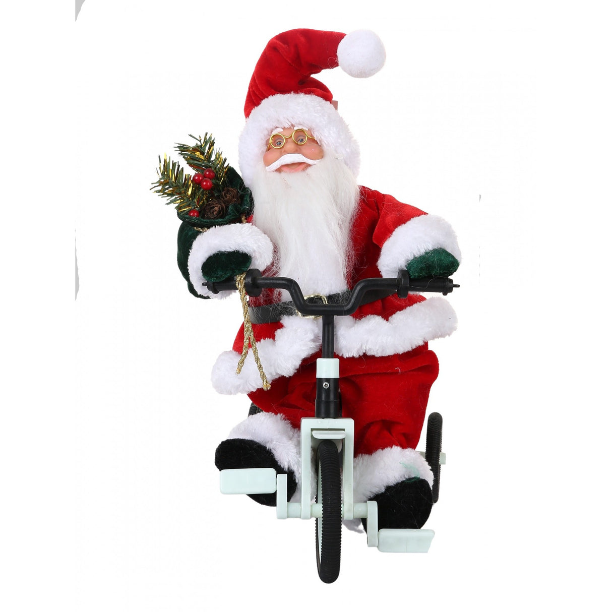 Jucarie decorativa, Vivimall, Mos Craciun, 36 cm x 16 cm, grosime 23 cm, lana, tesatura de plus, poliester, interior/exterior - vivimall.ro