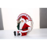 Jucarie decorativa, Vivimall, Mos Craciun, 40 cm x 27 cm, grosime 12 cm, lana, tesatura de plus, poliester, interior/exterior - vivimall.ro