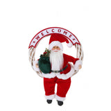 Jucarie decorativa, Vivimall, Mos Craciun, 40 cm x 27 cm, grosime 12 cm, lana, tesatura de plus, poliester, interior/exterior - vivimall.ro