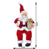 Dekoratív játék, Mikulás,, Vastagság 25 cm, ​​Gyapjú, Plüss anyag, Poliészter, Beltéri/Kültéri