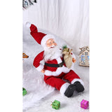 Jucarie decorativa, Vivimall, Mos Craciun,  55 cm x 23 cm, grosime 25 cm, lana, tesatura de plus, poliester, interior/exterior - vivimall.ro