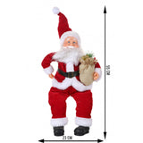 Dekoratív játék, Mikulás,, Vastagság 25 cm, ​​Gyapjú, Plüss anyag, Poliészter, Beltéri/Kültéri