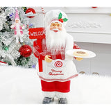 Figurina Decorativa Craciun, Vivimall, Mos Craciun Bucatar, 30 x 17 x 10 cm, Material Plastic+Textil, Interior/Exterior, Rosu/Alb - vivimall.ro