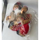 Figurina Decorativa Craciun, Vivimall, Mos Craciun Asezat cu Surcele la Brat, 35 x 18 x 20 cm, Material Plastic+Textil, Interior/Exterior, Rosu/Maro - vivimall.ro