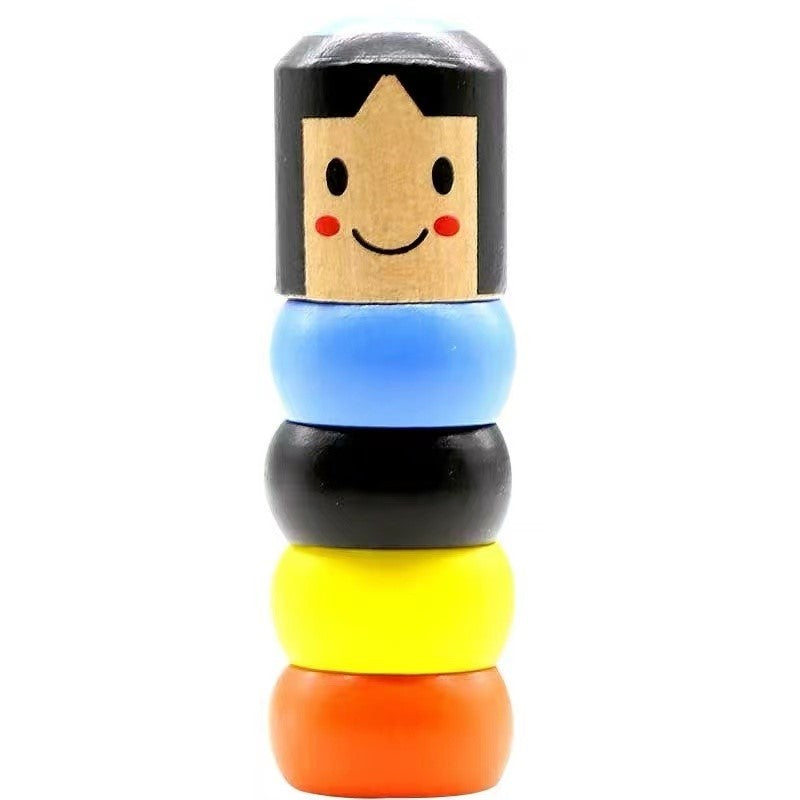 Jucarie din lemn pentru copii, soldatel indestructibil multicolor - vivimall.ro