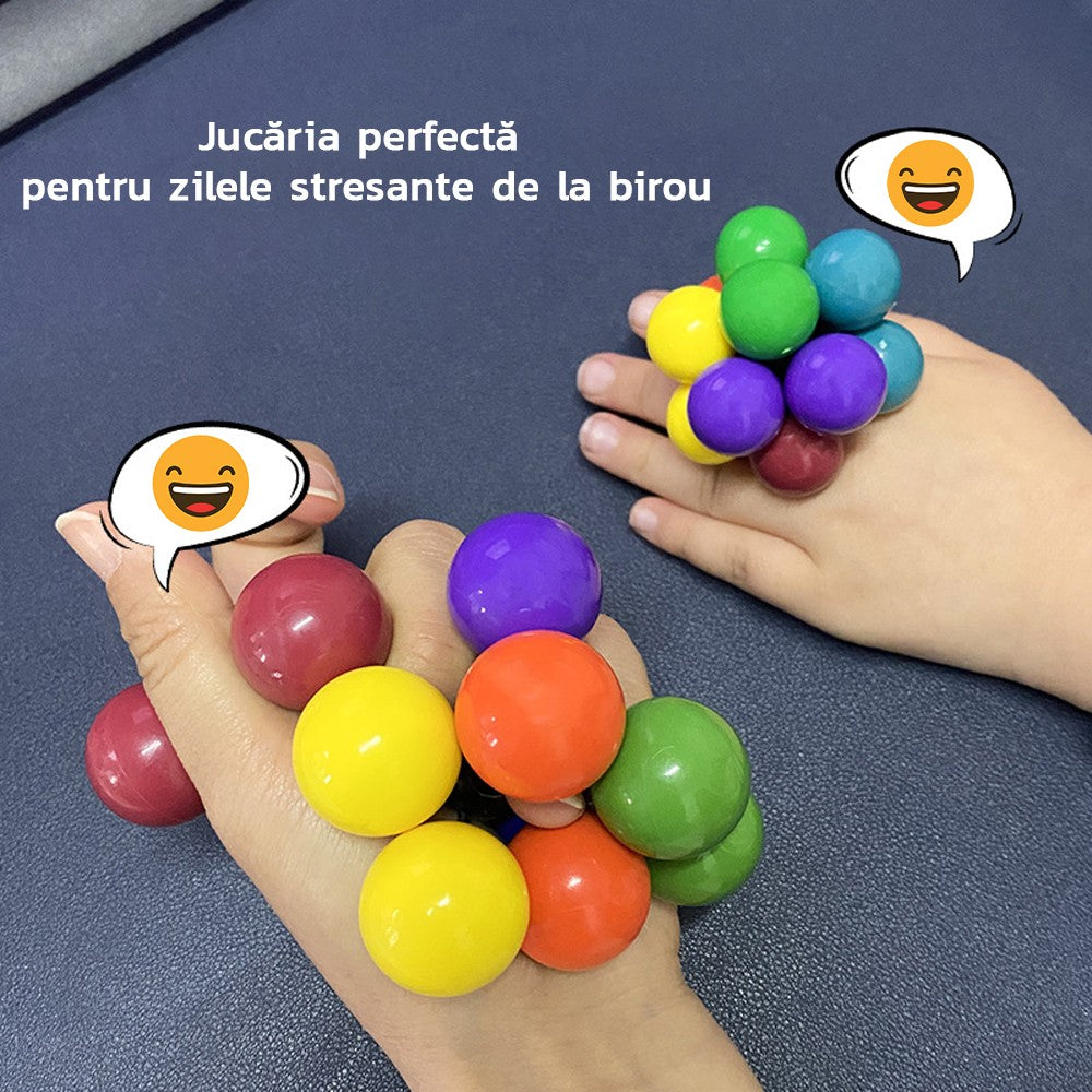 Jucarie interactiva antistres Vivimall, mingi colorate, senzoriala, 5.5 x 5.5 cm, multicolora - vivimall.ro