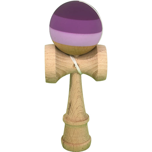 Jucarie Interactiva Kendama Profesionala, Vivimall, din Lemn, 18 x 7 x 6 cm, Joc de Indemanare pentru Copii si Adulti, Multicolor Purpuriu Mov Lila - vivimall.ro