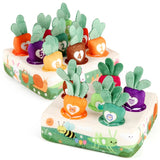 Jucarie Interactiva Montessori, pentru Copii, de Sortat pe Culori, Vivimall, 9 Morcovi si Suport, Multicolor - vivimall.ro