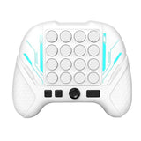 Jucarie Interactiva Pop It, Vivimall, Tip Consola, Anti-Stres, 5 Moduri de Joc, din ABS si Silicon, +3 Ani, Sunete si Lumini Model Controller, Alb - vivimall.ro