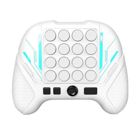 Jucarie Interactiva Pop It, Vivimall, Tip Consola, Anti-Stres, 5 Moduri de Joc, din ABS si Silicon, +3 Ani, Sunete si Lumini Model Controller, Alb - vivimall.ro