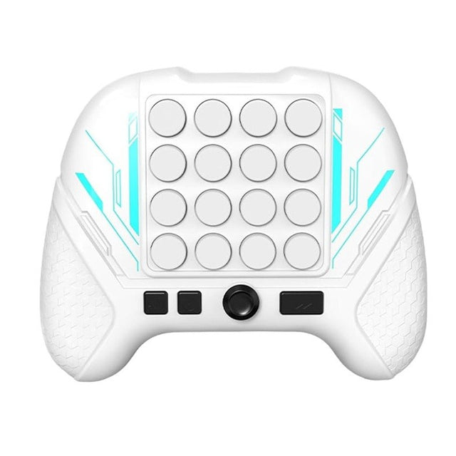 Jucarie Interactiva Pop It, Vivimall, Tip Consola, Anti-Stres, 5 Moduri de Joc, din ABS si Silicon, +3 Ani, Sunete si Lumini Model Controller, Alb - vivimall.ro