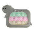 Jucarie Interactiva Pop It Whack A Mole, Vivimall, Tip Consola, Anti-Stres, 4 Moduri de Joc, din ABS si Silicon, +3 Ani, Model Dinozaur, Gri - vivimall.ro