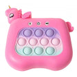 Jucarie Interactiva Tip Consola pentru Copii, Vivimall, Diferite Moduri de Joc, 120 Nivele, Material ABS/silicon, Sunete si Lumini, 13.5 x 5.5 x 12.5 cm, Model Unicorn, Fucsia - vivimall.ro